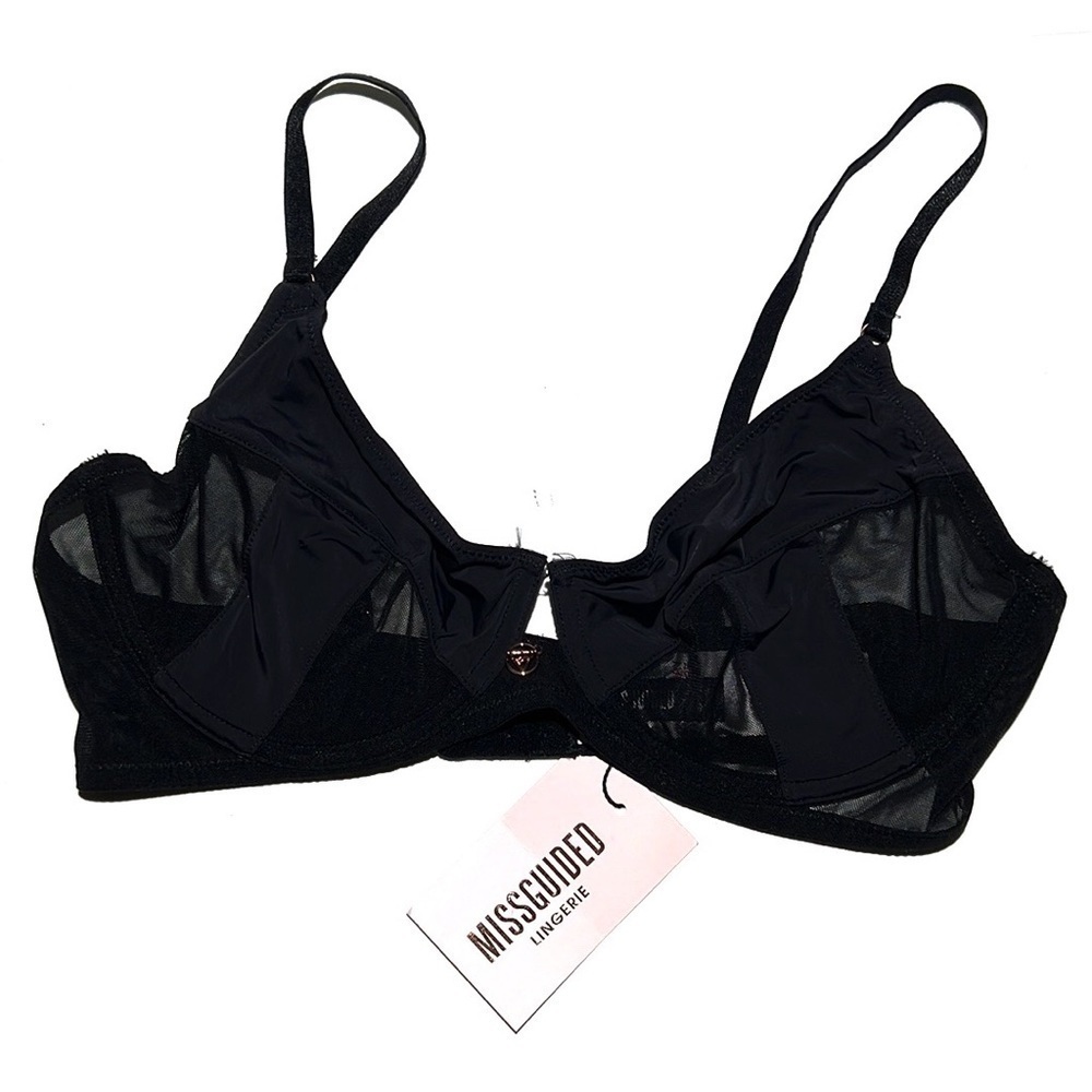 Missguided Mesh Balconette Bra Sandrine